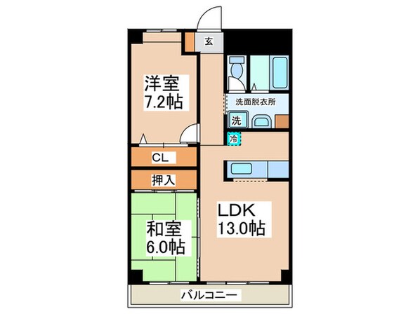 スカイプラザⅠの物件間取画像